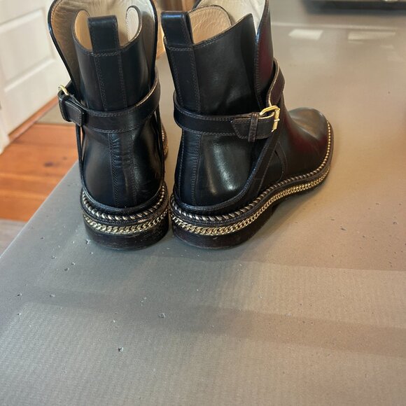 Louboutin Chain Link Shoe Boot, Dark Brown, Size 8 but runs small - Picture 5 of 6